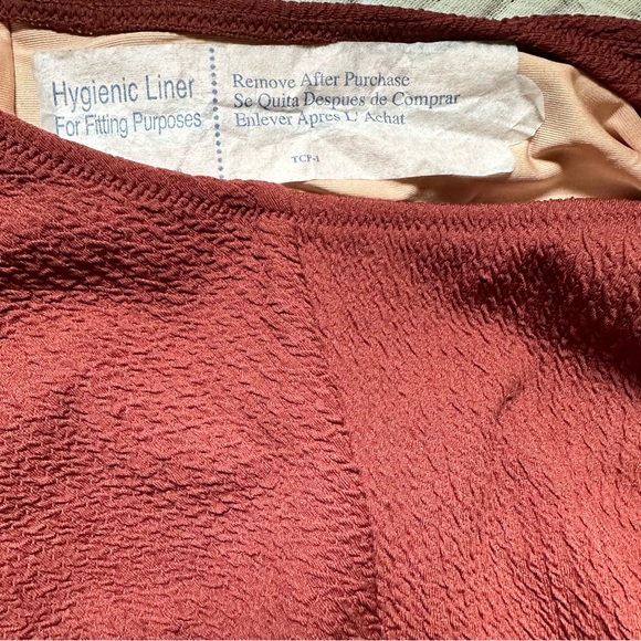 J.Crew One Piece Textured Swimsuit‎ Rust NWT Size 8 - Picture 7 of 7